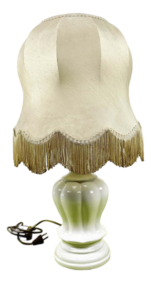 Vintage Table Lamp with Ceramic Base and Fabric Lampshade