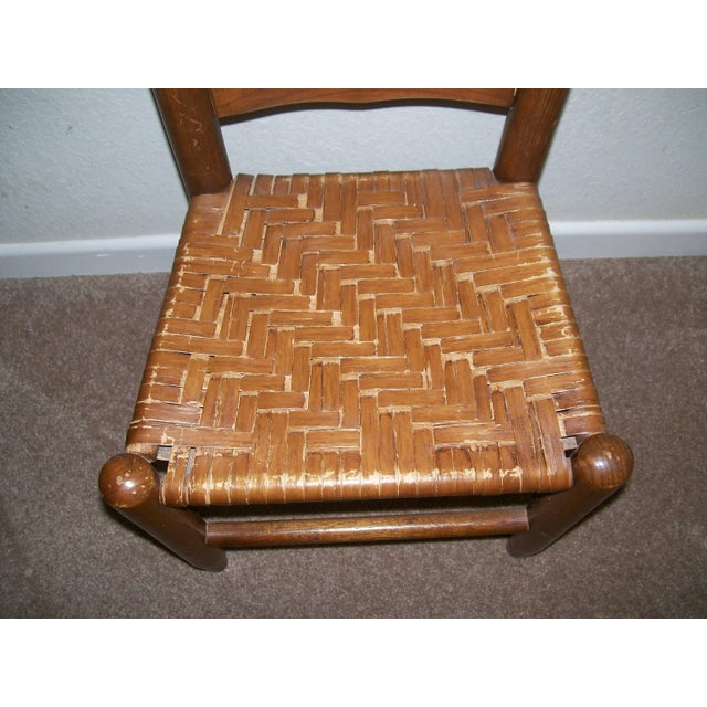 Antique Child's Ladder-Back Chair With Cane Seat - Early 20th Century For Sale - Image 4 of 12