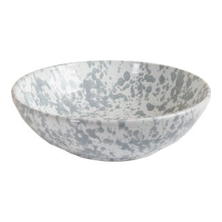 Taverna Speckled Serving Bowl, Gray/White For Sale