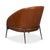 2020s Contemporary Mid Century Modern Style Brown Leather Accent Chair For Sale - Image 5 of 11