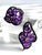 Contemporary Amethyst & Black Sapphire Statement Necklace and Ring Set in Sterling Silver | Italian Roma Chain | Art Deco–Inspired Elegance For Sale - Image 3 of 10