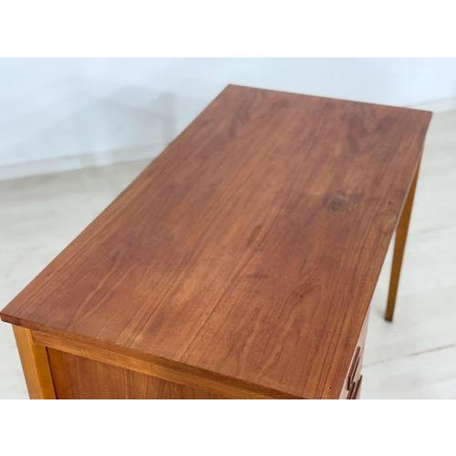Brown Vintage Danish Desk in Teak For Sale - Image 8 of 14