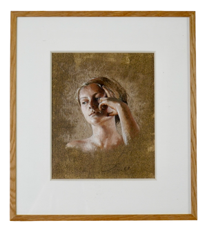 Nathalie Picoulet, Femme Au Bandeau, 2000s, Pastel & Oak & Paper