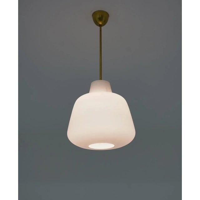 1940s Large Modern Scandinavian Glass Pendants attributed to Asea, 1940s, Set of 2 For Sale - Image 5 of 8