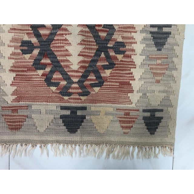 1960s Turkish Handmade Tribal Floor Kilim For Sale - Image 9 of 11