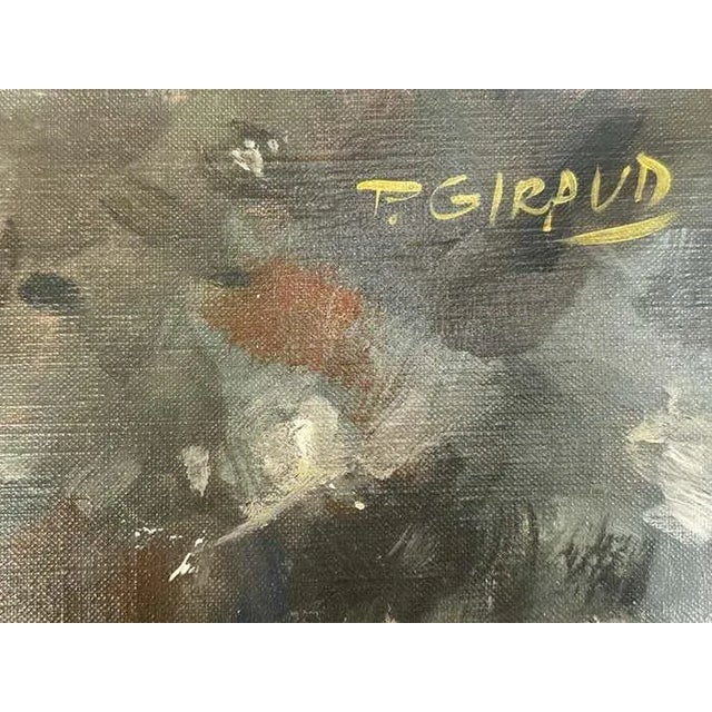 Impressionist "Embankment of the Seine River" Parisian Cityscape Oil Painting by Pierre Giraud For Sale - Image 3 of 8