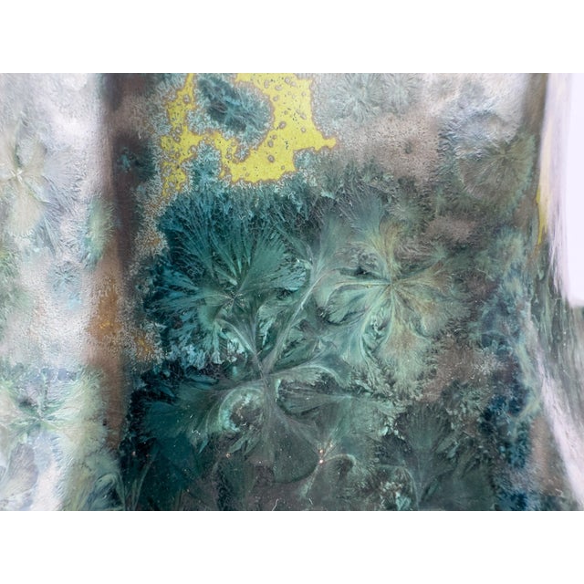 Art Deco Large Art Deco Crystalline Glaze Stoneware Vase by Pierrefonds, France, C. 1925–1935 For Sale - Image 3 of 15