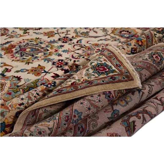 Traditional 1960s Old Persian Kashan Rug 13’0″ X 16’3″ For Sale - Image 3 of 11