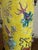 Chinese Antique Chinese Famille Rose Yellow Lamp Relief Decorated Vase For Sale - Image 3 of 18
