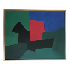 Grace Absi & J Merhi Composition 6 Acrylic Painting on Canvas 2019 Framed