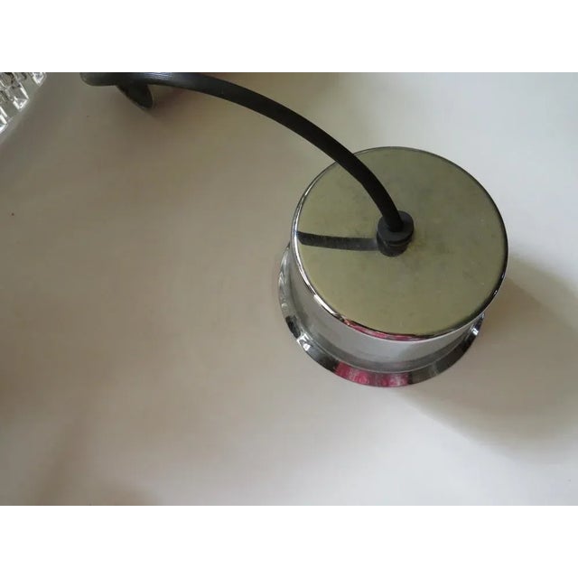 Silver Mid-Century Modern Pendant in Glass & Chrome, Belgium, 1960s For Sale - Image 8 of 9