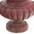 A handsome pair of French garden urns of substantial cast iron construction, each raised on a round molded pedestal and...