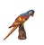 Vintage Italian Majolica Glazed Ceramic Parrot / Macaw Figurine on Tree Stump Base For Sale - Image 4 of 12