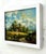Late 20th Century Vintage Boho Landscape Painting in White Frame For Sale - Image 5 of 8