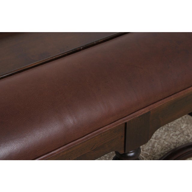 Lillian August by Drexel Leather Coffee Table Ottoman For Sale - Image 10 of 15
