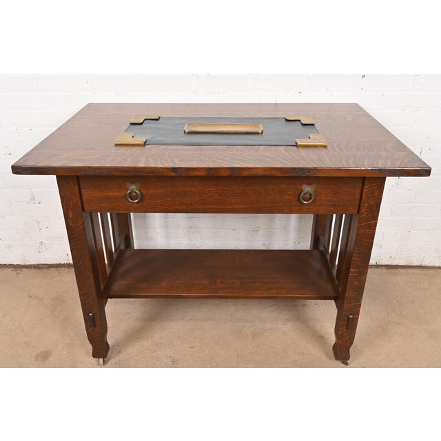 Tiffany Studios New York Zodiac Bronze Doré Pen Tray For Sale - Image 11 of 12