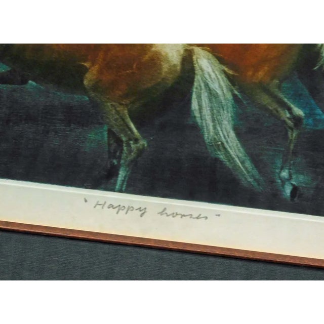 Impressionist g.h Rothe "Happy Horse" Artwork With Custom Framed Hand Signed # Horse For Sale - Image 3 of 6