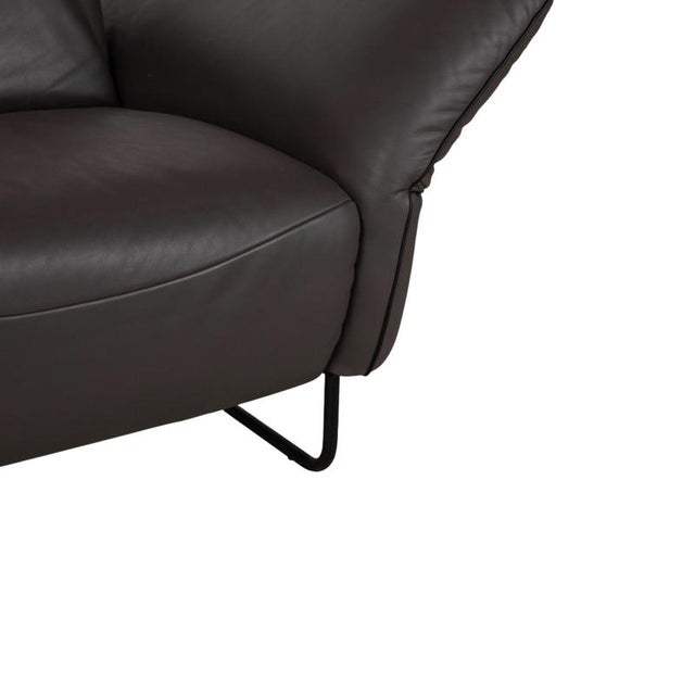 Leather Two-Seater Anthracite Grey Sofa with Electric Function from Comfort Republic For Sale - Image 9 of 16