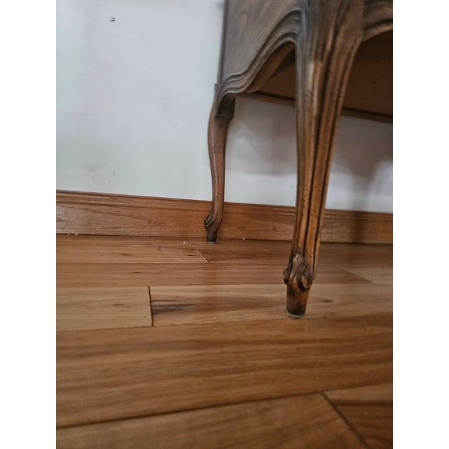 Vintage Mid-Century Dixie Furniture Co. DuBarry French Provincial Oak Shane-Front Secretary Desk For Sale - Image 10 of 12