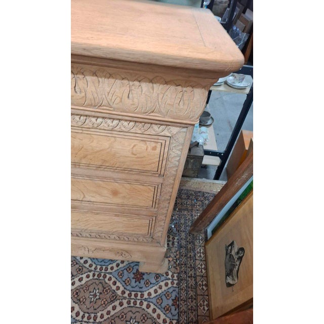 Beige Louis Philippe Oak Chest of Drawers, 1890 For Sale - Image 8 of 12
