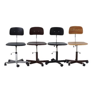 Kevi Office Chairs by Jørgen Rasmussen for Kevi A·S, 1970s, Set of 4 For Sale