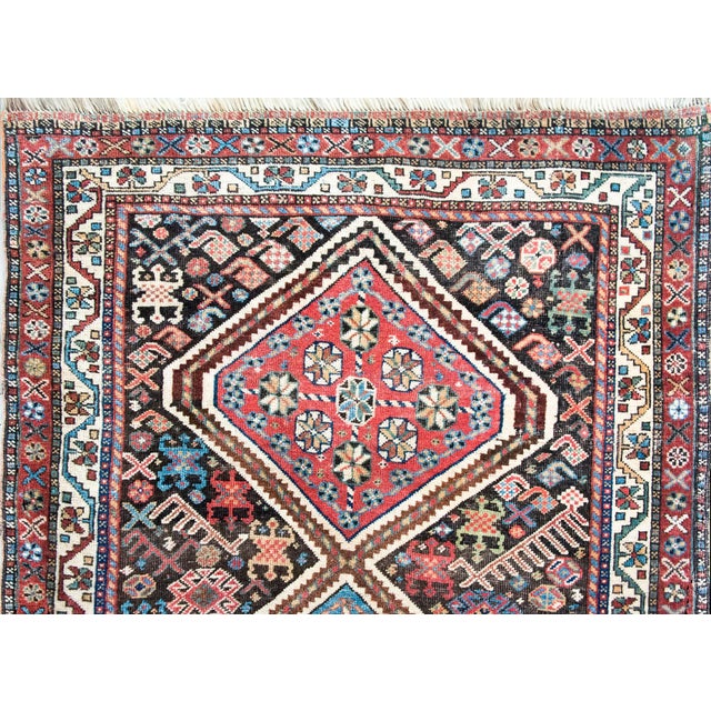 Red Early 20th Century Persian Afshar Rug For Sale - Image 8 of 15