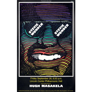 Vintage Milton Glaser Stevie Wonder Poster For Sale