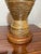 Moroccan 1940s Moroccan Tooled Brass Lamp With Copper and Wood Accents For Sale - Image 3 of 12
