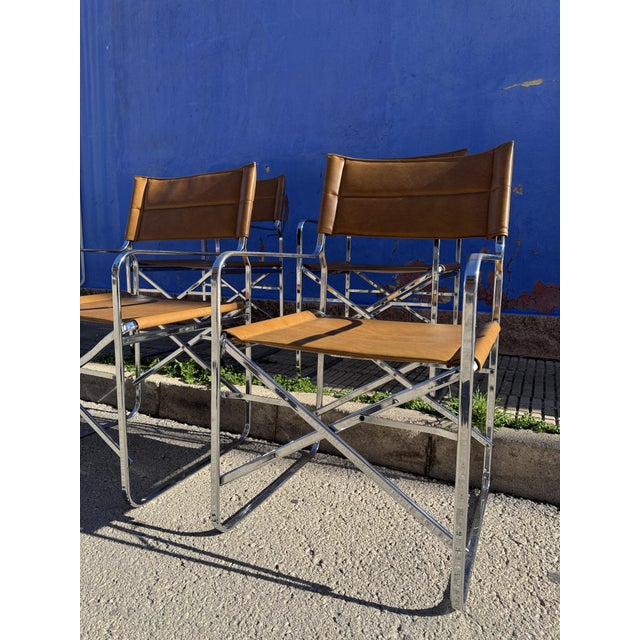Zanotta Directoire Style Chairs attributed to Gae Aulenti for Zanotta, 1960s, Set of 4 For Sale - Image 4 of 7