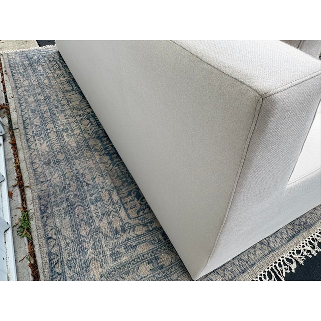 Wood Rh Parisian Track Arm 2-Cushion Sofa 9' | Luxe 44" Depth | Down-Feather Fill | Holland & Sherry Wool Twill | Dove For Sale - Image 7 of 18