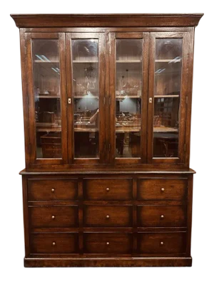 Antique Display Bookcase in Oak