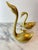 Mid 20th Century Set of 3 Vintage Brass Swan Figurines — Hollywood Regency / Mid-Century Decor For Sale - Image 5 of 9
