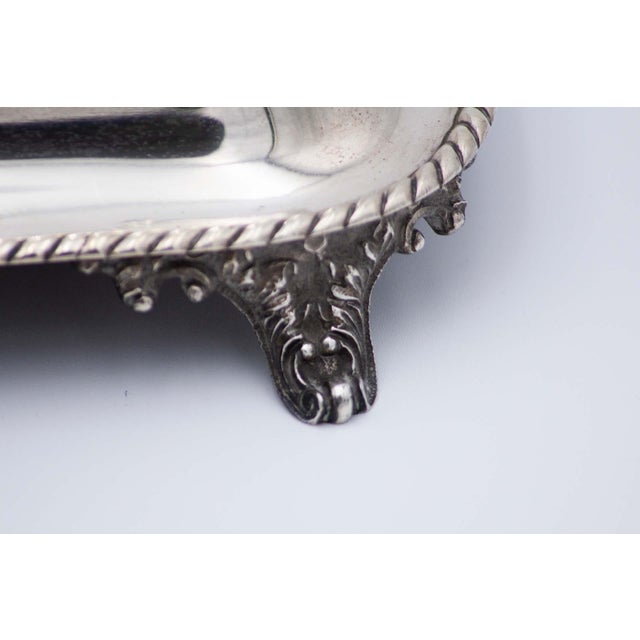 Metal Silver Inkwell with Cut Glass Tanks, Set of 8 For Sale - Image 7 of 9