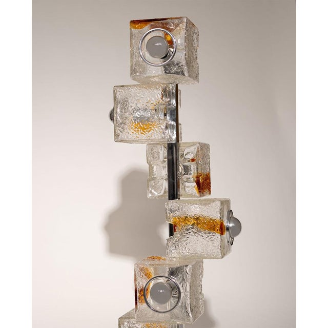 Mid-Century Murano Glass Cube Floor Lamp by Toni Zuccheri for VeArt, Italy, 1970s For Sale - Image 13 of 14