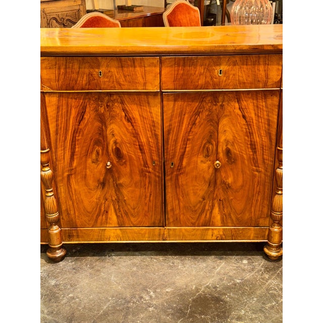 19th C. Italian Walnut Buffet For Sale - Image 4 of 10