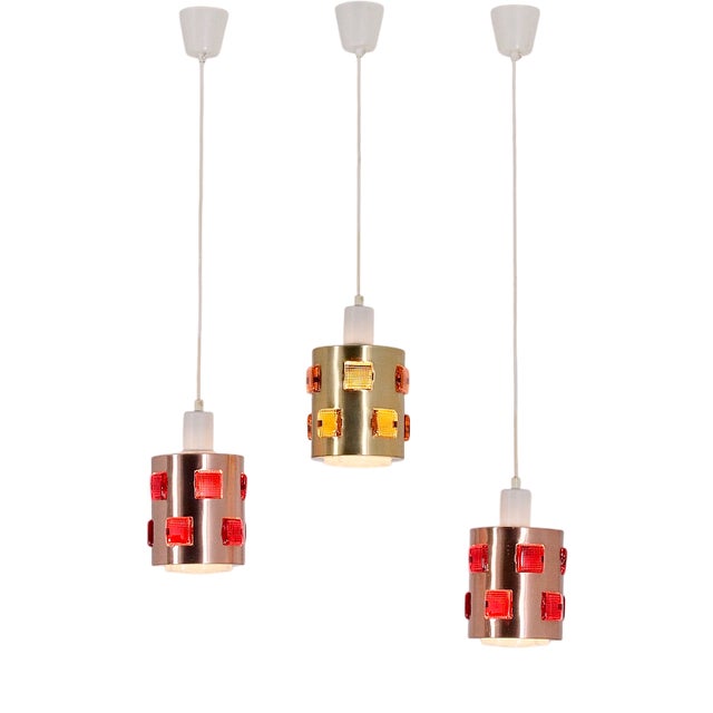 Swedish Pendant Lights, 1960s, Set of 3 For Sale