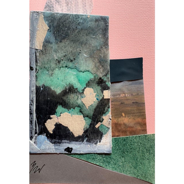 Pink "Superbloom 5" Original Mixed-Media Collage on Paper by Zac Woodiel For Sale - Image 8 of 9