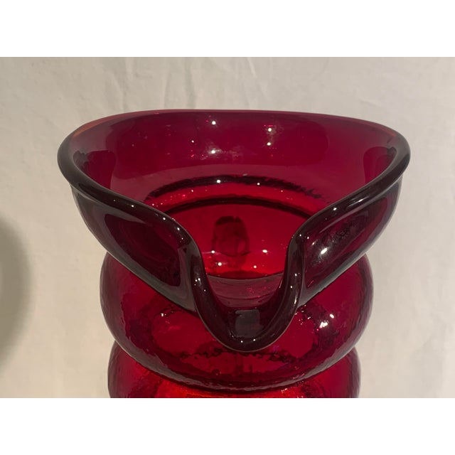 Mid 20th Century Amberina Caterpillar Pitcher For Sale - Image 9 of 11