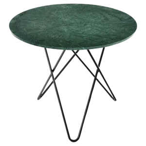 Green Indio Marble and Black Steel Dining Table by OxDenmarq