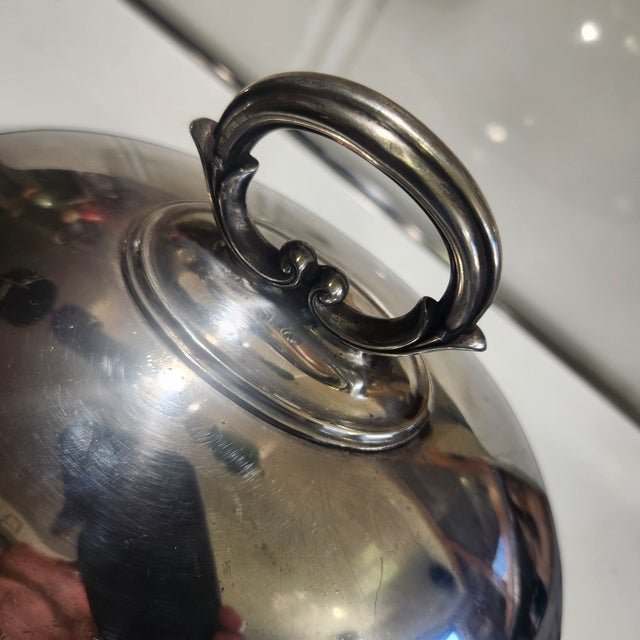 Early 20th Century English Edwardian Silver Food Domes - Pair For Sale - Image 4 of 4