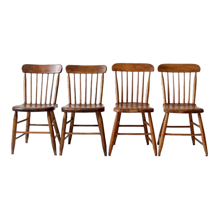 Antique Farmhouse Dining Chairs Set of 4 Chairish