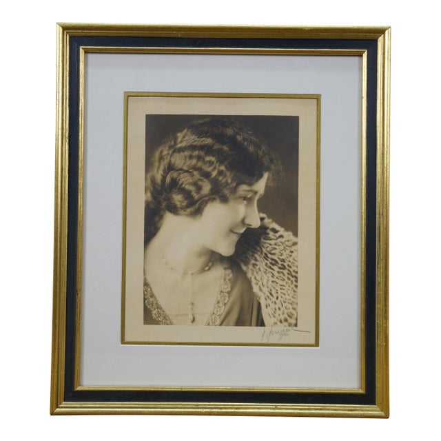 Antique Victorian 1920s Sepia Portrait Photograph of a Woman 14" For Sale
