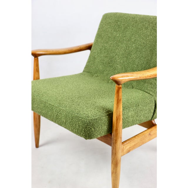 1970s Vintage GFM 300-202 Armchair in Green Bouclé by J. Kedziorek, 1970s For Sale - Image 5 of 12