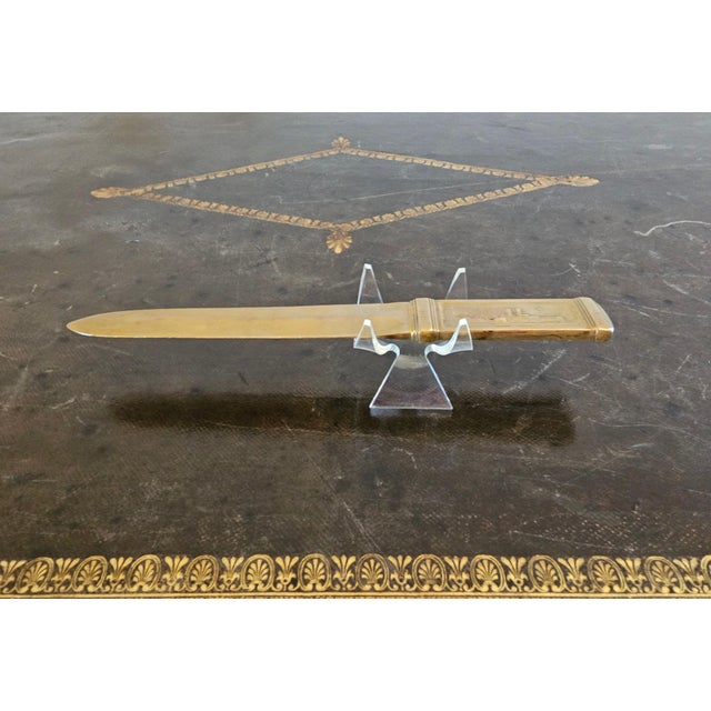 Early 20th Century Tiffany & Co Waldorf Astoria American Uss Maine Antique Bronze Letter Opener For Sale - Image 5 of 12
