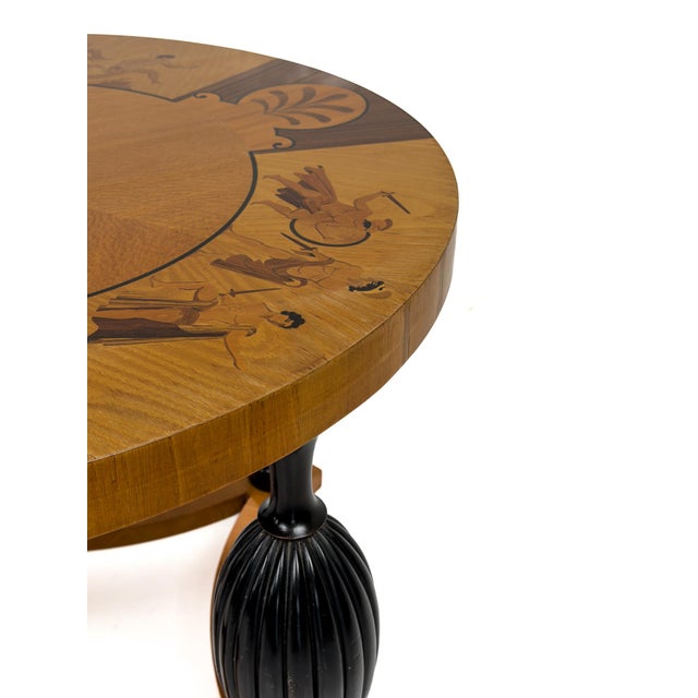 Swedish Grace Marquetry Table by Birger Ekman for Mjölby Intarsia, 1935 For Sale - Image 6 of 10