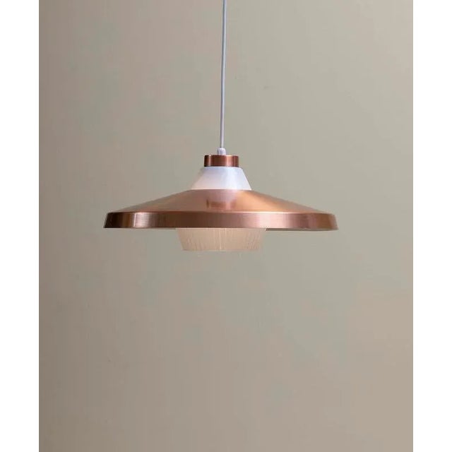 Vintage Copper-Colored Ceiling Lamp For Sale - Image 4 of 5