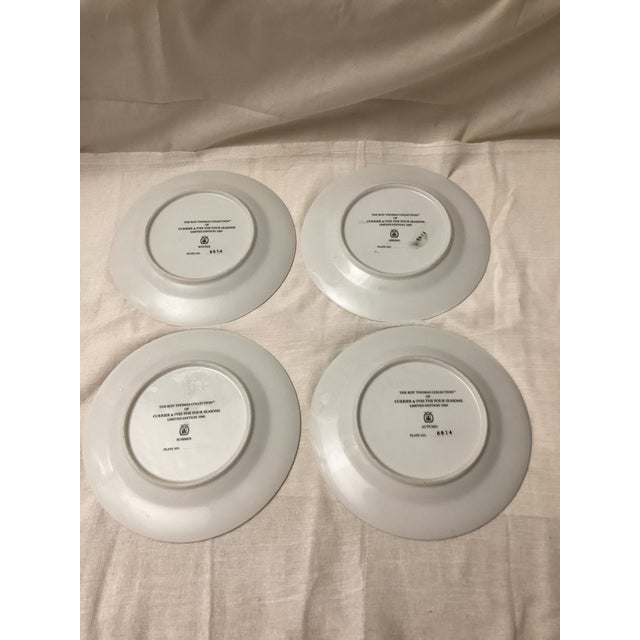 Traditional Set of 4 Vintage Currier and Ives “Four Seasons” Limited Collection, Decorative Plates For Sale - Image 3 of 3