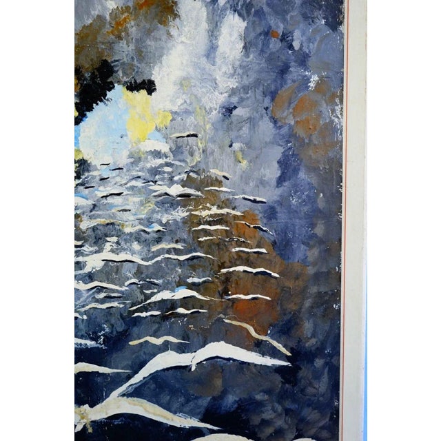After Michela Marchiotti, Landscape with Seagulls, 20th Century, Oil Painting on Canvas, Framed For Sale - Image 6 of 13