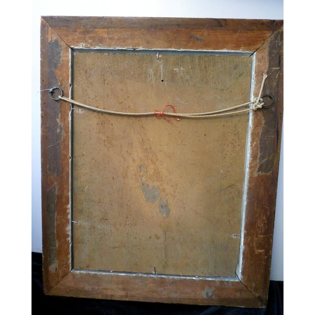 Antique 1830s German Biedermeier Child Portrait Oil on Board, Framed For Sale - Image 9 of 9