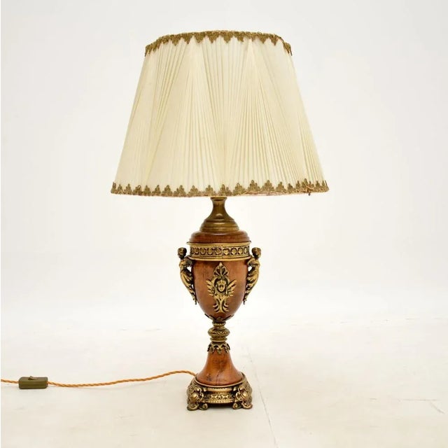 A beautiful and well made vintage French lamp, dating from around the 1950’s. It is of super quality, with ornate gilt...